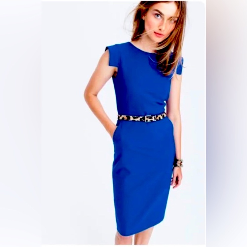 J.Crew Resume Dress - color: Byzantine blue cobalt royal